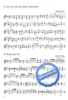 Lautenmusik des 16. Jahrhunderts. Lieder, Tänze und Praeambeln 