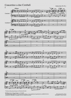 Anonymi: Concertino a due Cembali 