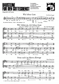 Acht geistliche Lieder von Lotz, Ruppel, Schweizer und Schwarz 