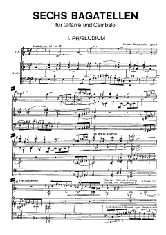 Bornefeld: Sechs Bagatellen von Helmut Bornefeld 