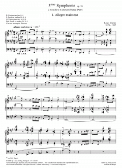 Symphonie Nr. 3 in fis op. 28 von Louis Vierne 