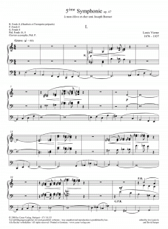 Symphonie Nr. 5 in a-Moll op. 47 von Louis Vierne 
