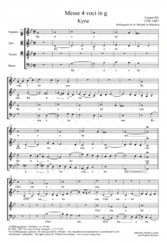 Messe 4 voci in g-Moll (Johann Caspar Ett) 
