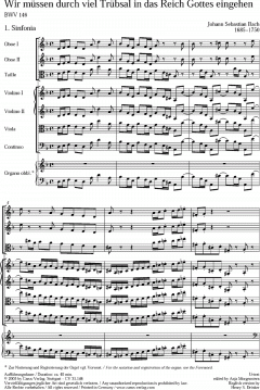 Wir müssen durch viel Trübsal (J.S. Bach) 