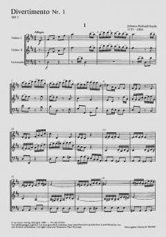 Sieben Divertimenti von Michael Haydn 