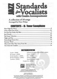 Jazz Standards For Vocalist With Combo Accompaniment 