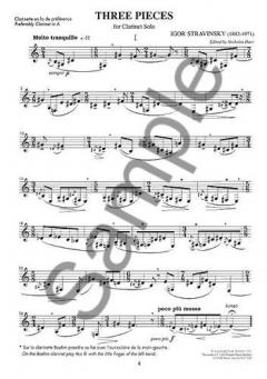 3 Pieces For Solo Clarinet von Igor Strawinsky 