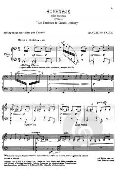 Homenaje: Le Tombeau de Claude Debussy von Manuel de Falla 