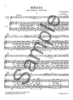 Sonata For Clarinet And Piano von Camille Saint-Saëns 