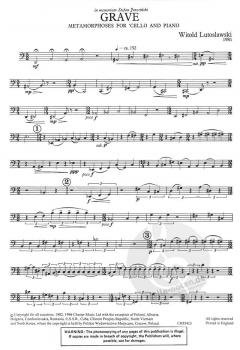 Grave von Witold Lutoslawski für Violoncello und Klavier im Alle Noten Shop kaufen