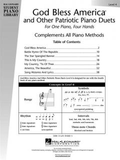 God Bless America And Other Patriotic Piano Duets Level 4 