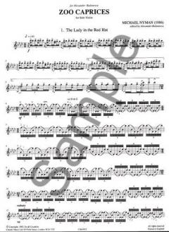 Zoo Caprices For Solo Violin von Michael Nyman im Alle Noten Shop kaufen