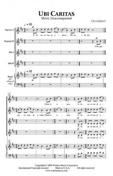 Ubi Caritas von Ola Gjeilo 