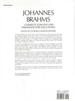 Complete Sonatas and Variations for Solo Piano von Johannes Brahms 