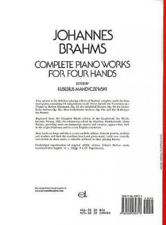 Complete Piano Works for Four Hands von Johannes Brahms 