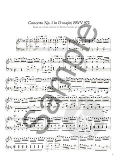 Complete Keyboard Transcriptions of Concertos by Baroque Composers von Johann Sebastian Bach 