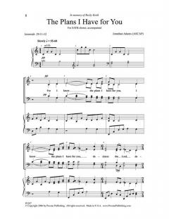 The Plans I Have For You (Jonathan Adams) 
