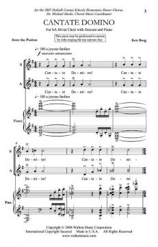 Cantate Domino von Ken Berg 