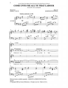 Come Unto Me All Ye That Labour (Rosephanye Powell) 