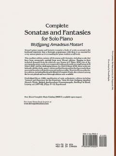 Complete Sonatas and Fantasies for Solo Piano von Wolfgang Amadeus Mozart 