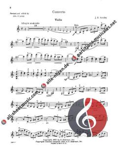 Violin Concerto No. 1 In A Minor von Jean-Baptiste Accolay im Alle Noten Shop kaufen
