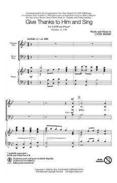 Give Thanks To Him And Sing (Cindy Berry) 