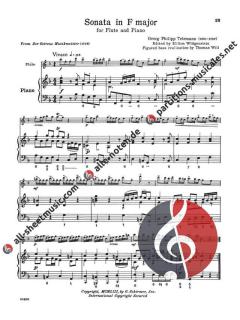 4 Sonatas for Flute and Piano von Georg Philipp Telemann 