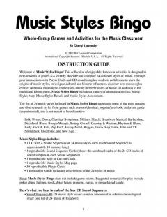 Music Styles Bingo von Cheryl Lavender im Alle Noten Shop kaufen