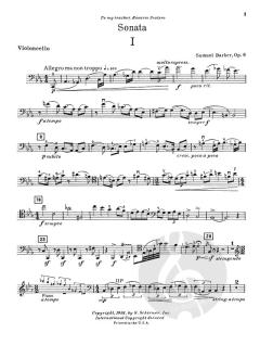 Sonata Op. 6 For Violoncello And Piano von Samuel Barber im Alle Noten Shop kaufen