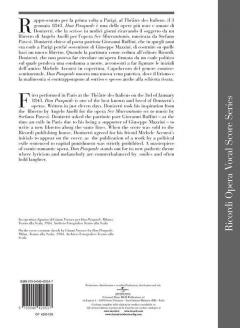 Don Pasquale Vocal Score Italian von Gaetano Donizetti 