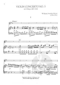 Violin Concertos Nos. 3, 4, 5 von Wolfgang Amadeus Mozart im Alle Noten Shop kaufen