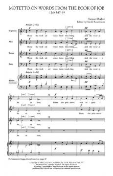 Motetto On Words From The Book Of Job (Samuel Barber) 