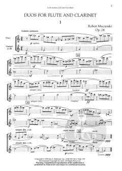 Duos For Flute And Clarinet Op.24 von Robert Muczynski für Holzbläser Duo im Alle Noten Shop kaufen - GS81545