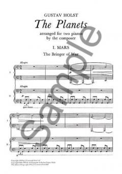 The Planets for Two Pianos von Gustav Holst 