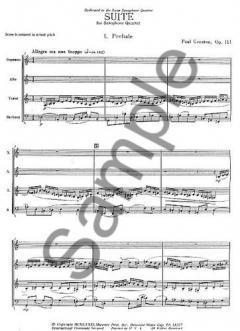 Suite for Saxophone Quartet von Paul Creston 
