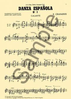 Danzas Espanolas Complete For Guitar von Manuel Granados 