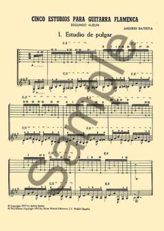 Cinco Estudios para Guitarra Flamenca Second Album von Andres Batista 