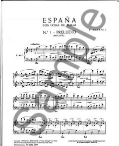 Espana Op.165 Seis Hojas de Album Complete von Isaac Albeniz 