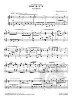 3 Novelettes for Piano von Francis Poulenc 