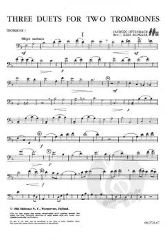 3 Duets For 2 Trombones von Jacques Offenbach 