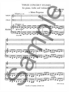 Three Concert Studies Op. 31 Piano Trio von Alan Bush 