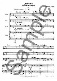 Quartet For Piano And Srings von Gordon Jacob 