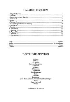 Lazarus Requiem von Patrick Hawes 