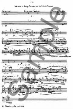 Clarinet Quintet von Tristan Keuris 