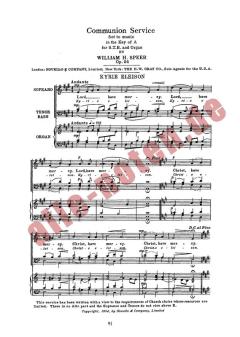 Communion Service In a STB/Organ von William H. Speer 