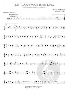 Disney Solos For Clarinet/Tenor Sax 