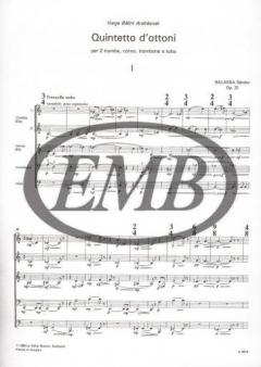 Quintett für Blechbläser (Sandor Balassa) 