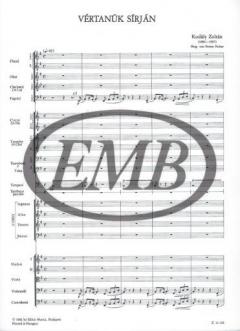 Vértanúk sírján von Zoltan Kodaly für gemischten Chor und Orchester (Text aus Bozóky-énekeskönyv 1797) im Alle Noten Shop kaufen (Partitur)