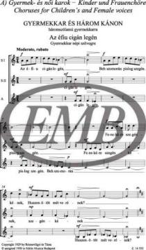 Chorwerke I von Sándor Veress 