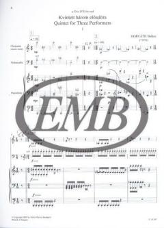 Quintet For Three Performers (Balazs Horvath) 